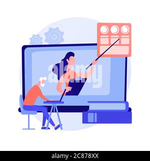 Education for older people vector concept metaphor Stock Vector