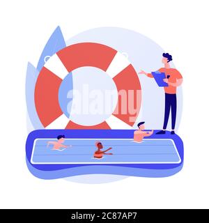 Swimming classes vector concept metaphor Stock Vector