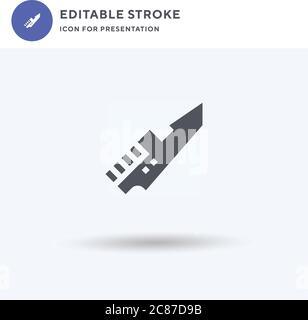 Keytar icon vector, filled flat sign, solid pictogram isolated on white, logo illustration. Keytar icon for presentation. Stock Vector