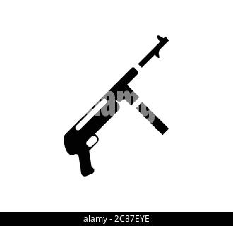 Machine gun vector isolated illustration. Machine gun icon Stock Vector ...