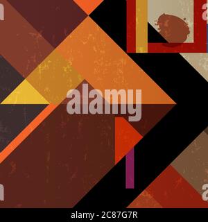 abstract geometric background, with triangles, square, strokes and splashes Stock Vector