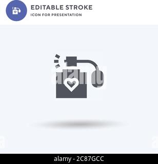 Fragance icon vector, filled flat sign, solid pictogram isolated on white, logo illustration. Fragance icon for presentation. Stock Vector