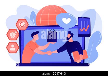 Customer Relationship Management concept vector illustration. Stock Vector