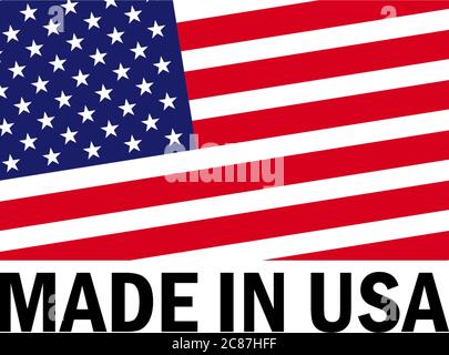 Made in USA, American flag icon logo vector template Stock Vector