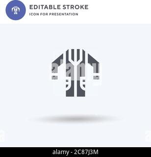 Lab Coat icon vector, filled flat sign, solid pictogram isolated on ...