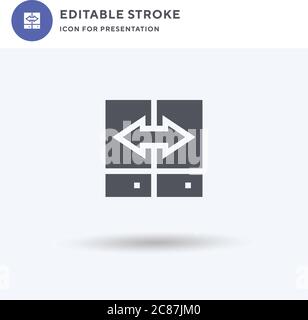 Data Sharing icon vector, filled flat sign, solid pictogram isolated on white, logo illustration. Data Sharing icon for presentation. Stock Vector