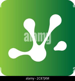 Hand frog print logo icon vector template Stock Vector