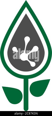 Hand frog print logo, tree icon vector template Stock Vector