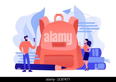 Back to school outfits concept vector illustration. Stock Vector