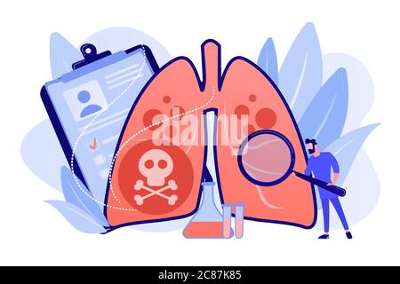 Lower respiratory infections concept vector illustration. Stock Vector