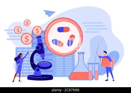 Pharmacological business concept vector illustration. Stock Vector