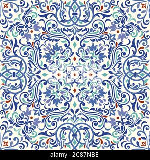 Seamless turkish colorful pattern. Endless pattern can be used for ceramic tile, wallpaper, linoleum, textile, web page background. Vector. Stock Vector
