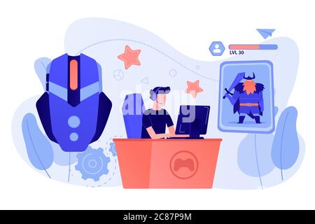 MMORPG concept vector illustration. Stock Vector