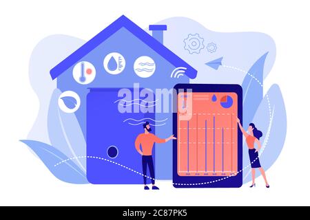 Air quality monitor concept vector illustration Stock Vector