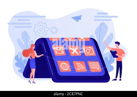 Bendable device technology concept vector illustration. Stock Vector