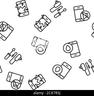 Smartphone diagnostic pattern seamless background texture repeat ...