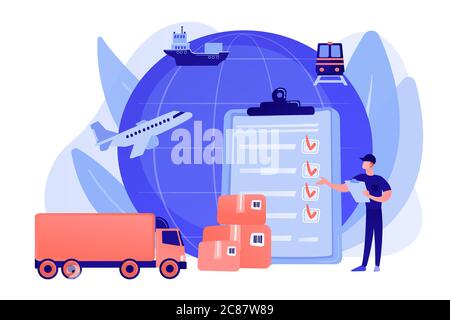 Customs clearance concept vector illustration Stock Vector