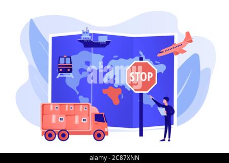 Embargo regulation concept vector illustration Stock Vector