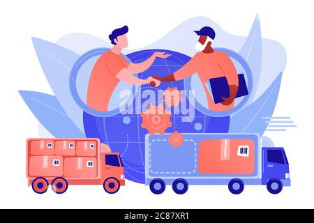 Collaborative logistics concept vector illustration Stock Vector