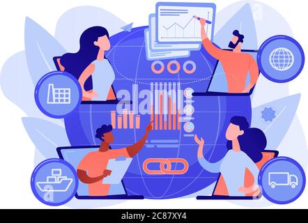Supply chain management concept vector illustration Stock Vector Image ...
