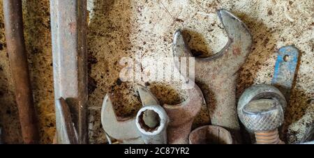 technician tools in the workshop Stock Photo