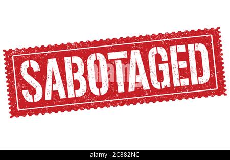 Sabotage sign or stamp on white background, vector illustration Stock Vector