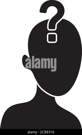 silhouette head question mark image Stock Vector Image & Art - Alamy