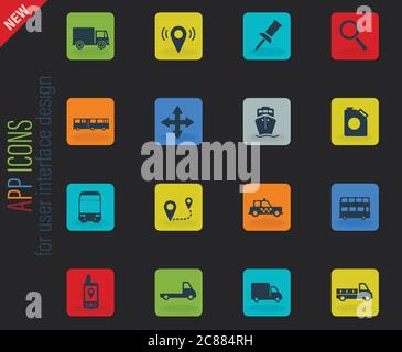 Navigation simply icons Stock Vector