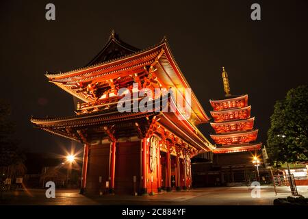 Senso-ji Temple in Asakusa, Tokyo, Japan. Stock Photo