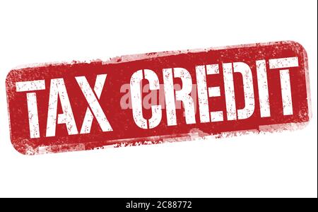 Tax credit sign or stamp on white background, vector illustration Stock Vector