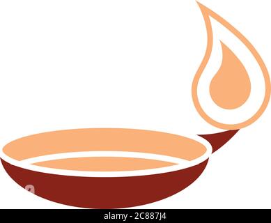 burning candle in chandelier classic flat style icon vector illustration Stock Vector