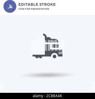 Logistics icon vector, filled flat sign, solid pictogram isolated on white, logo illustration. Logistics icon for presentation. Stock Vector