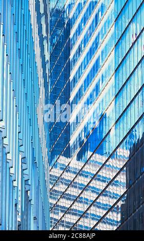 Modern buildings facades abstract architecture background. Stock Photo