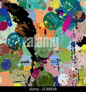 abstract background, with paint strokes and splashes Stock Vector