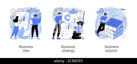 Business plan abstract concept vector illustrations. Stock Vector