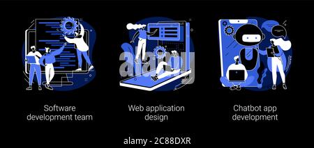 Professional programming abstract concept vector illustrations Stock ...
