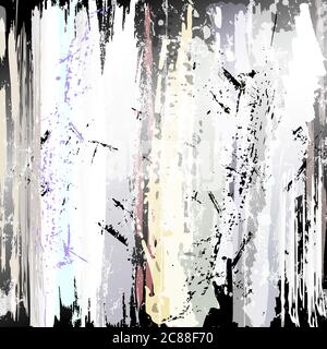 abstract background, with strokes and splashes, on black Stock Vector