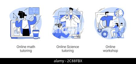 Personalised learning abstract concept vector illustrations. Stock Vector