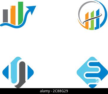 Business Finance Logo template vector icon illustration Stock Vector