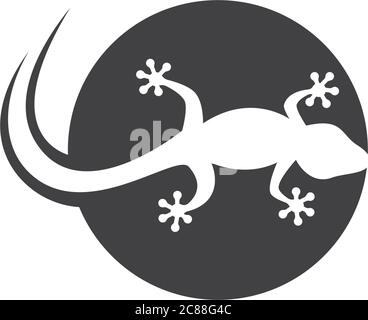 Lizard logo template vector  icon illustration design Stock Vector