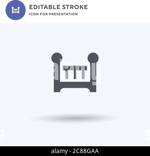 Cradle icon vector, filled flat sign, solid pictogram isolated on white, logo illustration. Cradle icon for presentation. Stock Vector