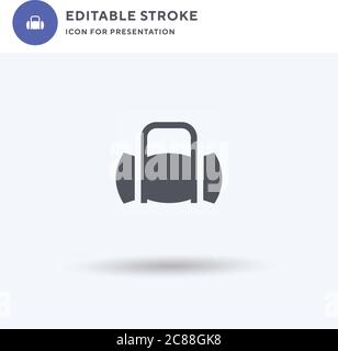 Sleeping Bag icon vector, filled flat sign, solid pictogram isolated on white, logo illustration. Sleeping Bag icon for presentation. Stock Vector