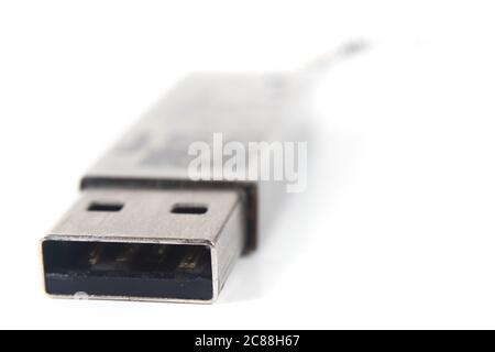 USB drive isolated on the white background Stock Photo