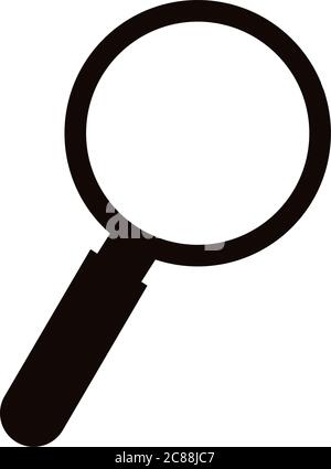 search magnifying glass silhouette style icon vector illustration design Stock Vector