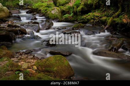 Melincourt Brook in Resolven Stock Photo