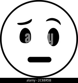 human profile with sad emoji line style icon 2567492 Vector Art at