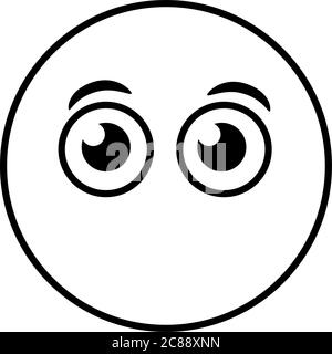 emoji face without mouth line style icon vector illustration design Stock Vector