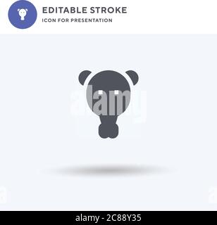 Anteaters icon vector, filled flat sign, solid pictogram isolated on white, logo illustration. Anteaters icon for presentation. Stock Vector