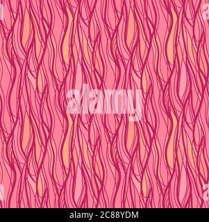 Seamless pink texture with intertwined wavy lines.  Vector background for your creativity Stock Vector