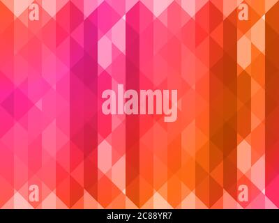 Vector polygonal pattern in red tones. Patchwork quilt. Stock Vector